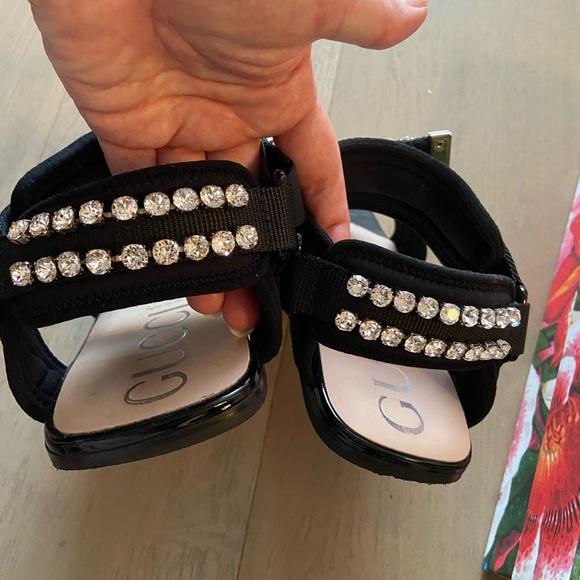 Authentic GUCCI rhinestone sandals, size 6.5 excellent condition, Teva style - Picture 6 of 16